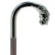 Lion’s head crook handle silver plated
