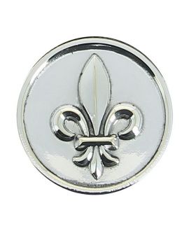 Canne Milord argenté Fleur de Lys