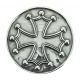silver plated Cathar cross or cross of the knight templars