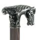 Solid pewter horse handle silver plated