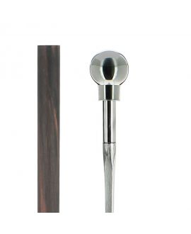 Epée - poignée boule en métal argenté sur fût en carbone