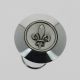 Sword- Sword- silver plated knob inlaid with Lys flower on carbon shaft macassar veneer