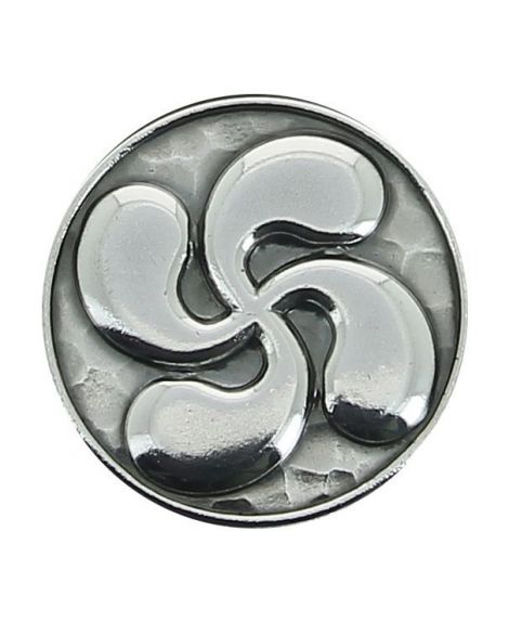 Sword- Sword- silver plated knob inlaid with Basque cross on carbon shaft macassar veneer