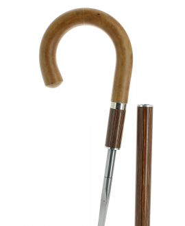 Sword - malacca handle on light brown stamina wood