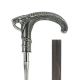 Sword - solid pewter snake handle silver plated on carbon shaft macassar veneer
