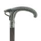 Sword - solid pewter snake handle silver plated on carbon shaft macassar veneer