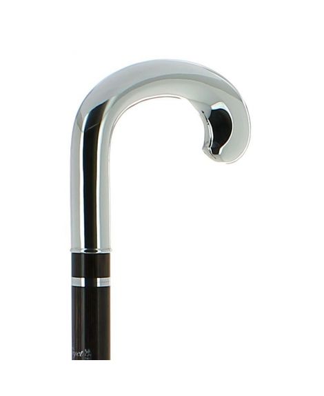 Sword - silver plated crook handle on black stamina wood shaft
