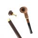 Briarwood smoking pipe - on a black stamina wood shaft