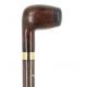 Briarwood smoking pipe - on a black stamina wood shaft