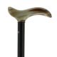 Blond horn derby handle on ebony wood shaft