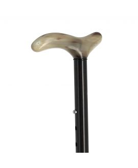 Blond horn derby handle, folding cane