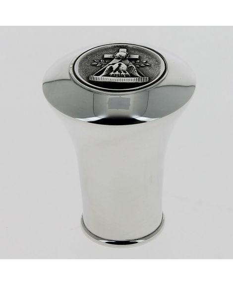 Sword- silver plated knob inlaid with Pelican and rosicrucian on carbon shaft macassar veneer