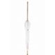 White linen Sun umbrella, waterproofed, internal lining satin. Unscrewable knob