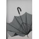 Black Umbrella for Man, grey inside , crook covered handle with black leather,  metal shaft