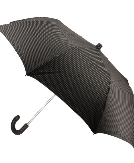 Man's Folding umbrella, brown with beige stripes