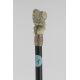 Ivory handle cane, young lady  with  wide-brimmed hat.