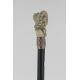 Ivory handle cane, young lady  with  wide-brimmed hat.