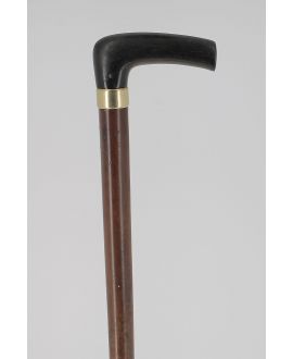 Measuring cane, dark horn square handle