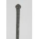 Wooden cane with copper inlay, Chinese scale