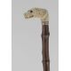 ivory square handle, curl hair dog