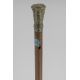 Bronze knob cane. Cricket battle