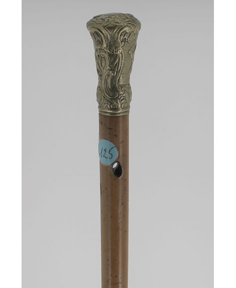 Bronze knob cane. Cricket battle