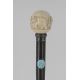 Ivory ball knob decorated with elephants