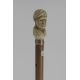 Ivory Arabic head handle. Signature : G.Dumont