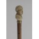 Ivory Arabic head handle. Signature : G.Dumont