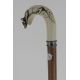Ivory crooked handle shape of a fox signed BUISSON