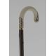 Slim cane with ivory handle decorated with gold