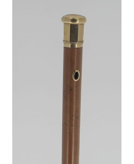 Octogonal gold knob with malacca shaft