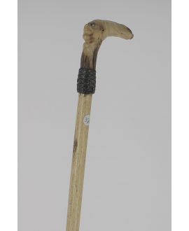Funny face man handle made in dear horn with whale bone shaft