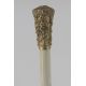 Ivory shaft with gold plated bronze knob engraved with Don Quichotte