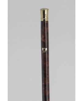 Tortoise shell shaft with gold knob