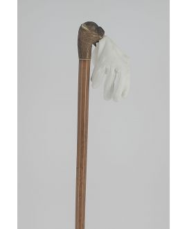 Gloves holder gadget cane, head of dog with a mouth that open and close.