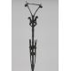 Canne africaine en bronze poignée triangle, 94 cm. 1950's