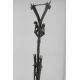 Canne africaine en bronze poignée triangle, 94 cm. 1950's