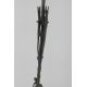 Canne africaine en bronze poignée triangle, 94 cm. 1950's