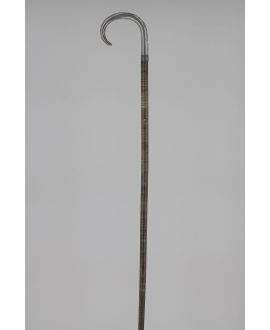 Cane completely made in paper, silver handle