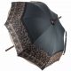 Sun umbrella with panther lace. snakewood shaft. Handle covered with crocodile leather