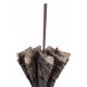 Sun umbrella with panther lace. snakewood shaft. Handle covered with crocodile leather