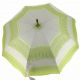 Natural linen Sun umbrella, waterproofed, green lace, internal lining satin. Unscrewable knob