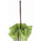 Natural linen Sun umbrella, waterproofed, green lace, internal lining satin. Unscrewable knob