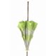 Natural linen Sun umbrella, waterproofed, green lace, internal lining satin. Unscrewable knob