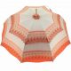 Ombrelle en lin naturel dentelle orange, bois d' olivier