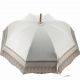 Natural linen Sun umbrella, waterproofed, beige lace, internal lining satin. Unscrewable knob