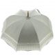 Natural linen Sun umbrella, waterproofed, white lace, internal lining satin. Unscrewable knob