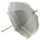 Natural linen Sun umbrella, waterproofed, white lace, internal lining satin. Unscrewable knob