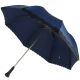 Folding umbrella for Lady, Blue with black lace, ebony knob